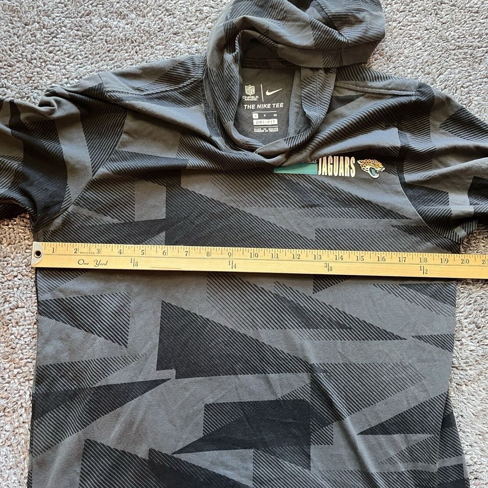 NFL Jacksonville Jaguars Nike Dri Fit Tee Long‎ Sleeve Hooded Mens S - Picture 5 of 6